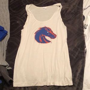 White Boise State Broncos Tank Top Size S/M